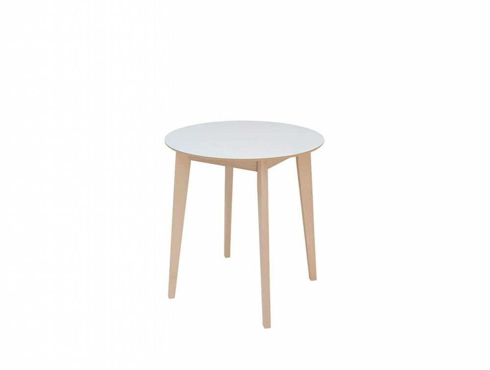 eoshop Stôl IKKA dub sonoma/biela (okrúhly) (LAM 1/TX069)